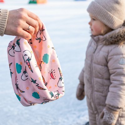 tour de cou enfant fille ultra-doux avec maman et bébé 